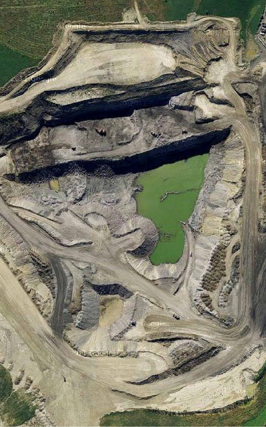 HOLE-ISTIC: An aerial view of the New Oakleigh Mine taken from Google Maps. HOLE-ISTIC: An aerial view of the New Oakleigh Mine taken from Google Maps.